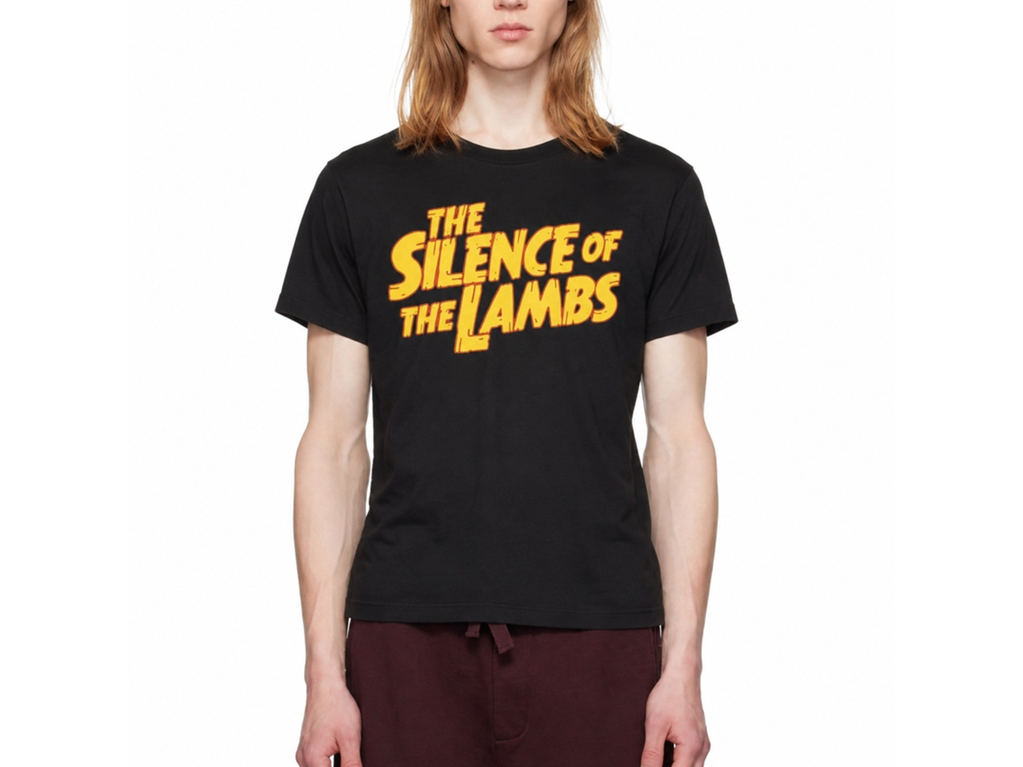 Rockinstone Silence Of The Lambs Movie Retrologo Black Adult T-shirt Size:l