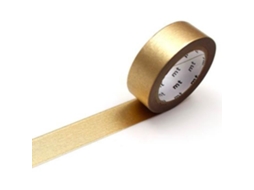 Lurelia Fita Washi Decorativa Para Scrapbooking, Diários E Artesanato, Metálica, Dourado, 15mm, 7m