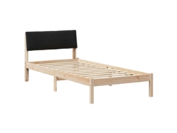Estrutura da Cama com Cabeceira Castanho e Preto 100x200 cm MAISON EXCLUSIVE