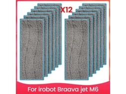 12 Lenços Umedecidos Para O Robô De Limpeza Irobot Braava Jet M6, Conforme Mostrado Brilvibera