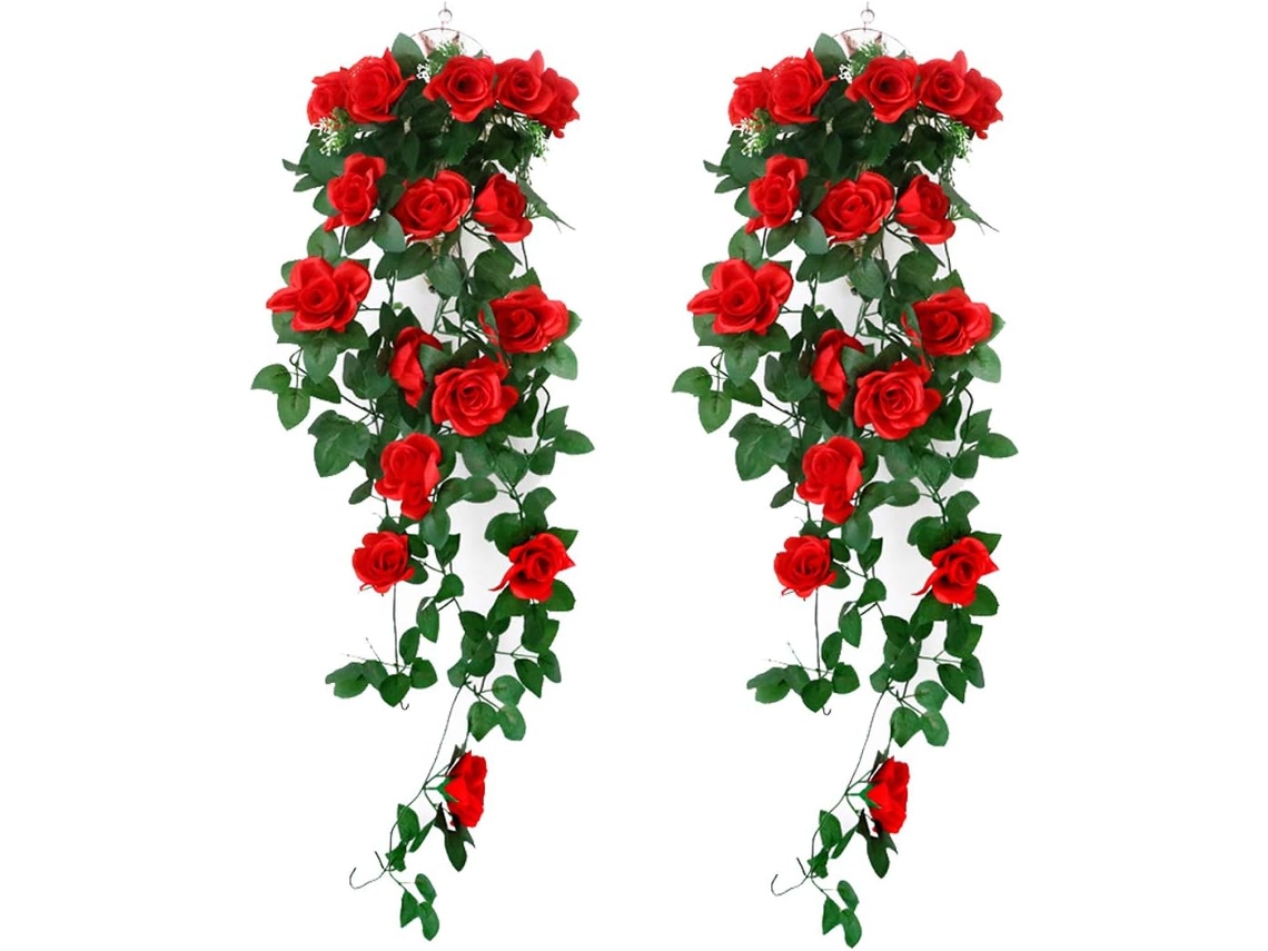 Conjunto de 2 Plantas Artificiais Suspensas, para Parede, Casamento e Festas AQUAFORGE