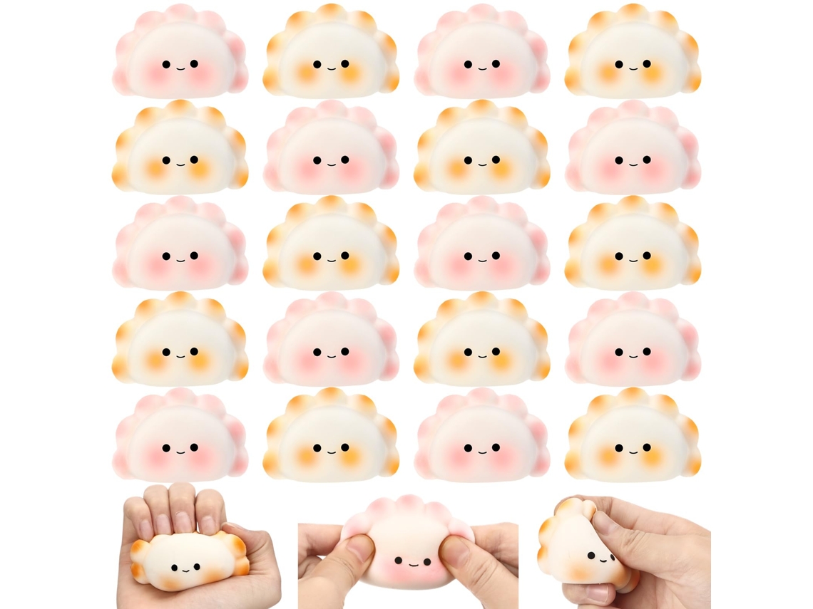 20 Bolas Anti-stress Em Forma De Bolinho – Bola Anti-stress Adultos E Crianças – 755 Cm – Pu – Rosa/bege