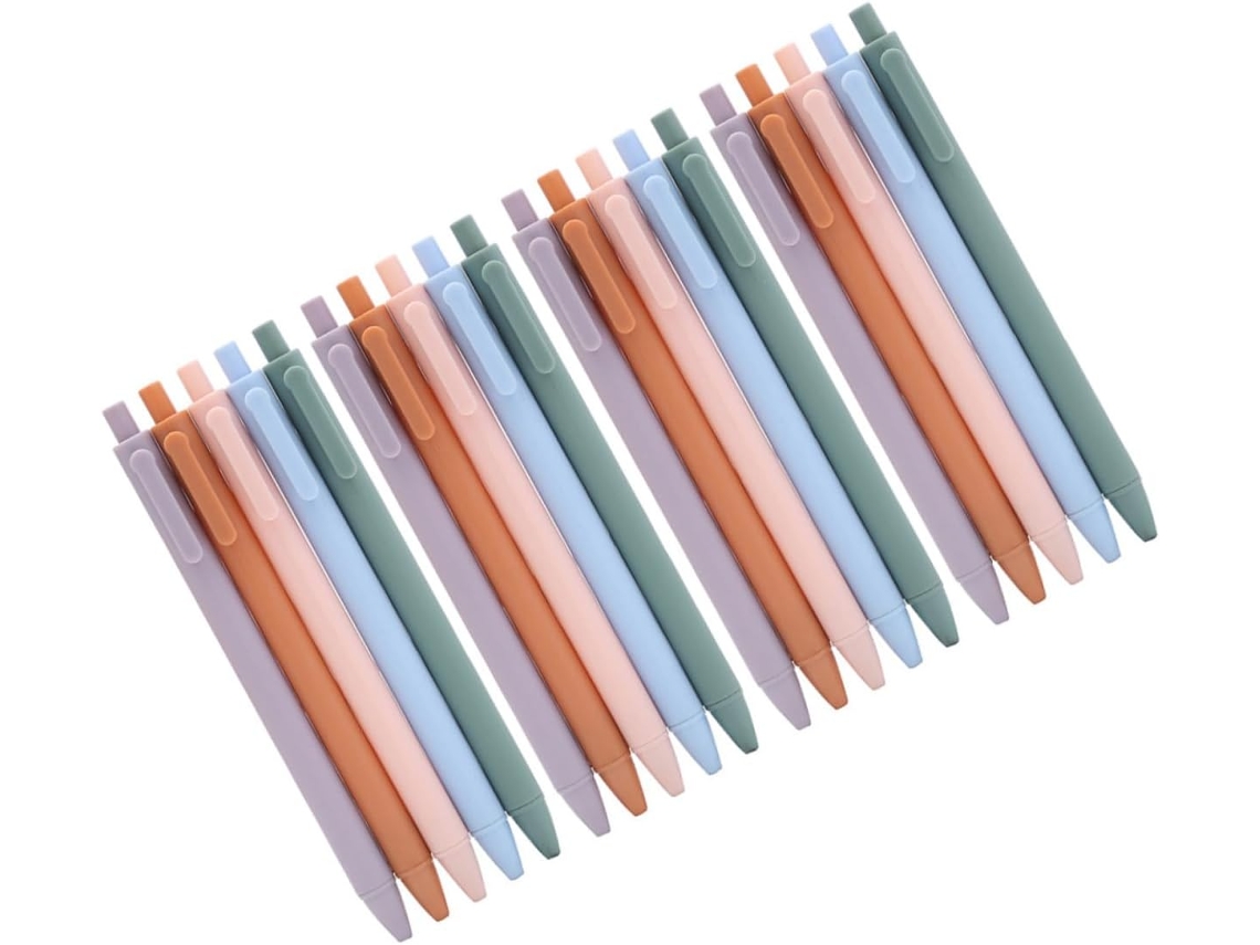 Conjunto De 20 Canetas Em Gel Exceart Com Caneta Esferográfica, Cores