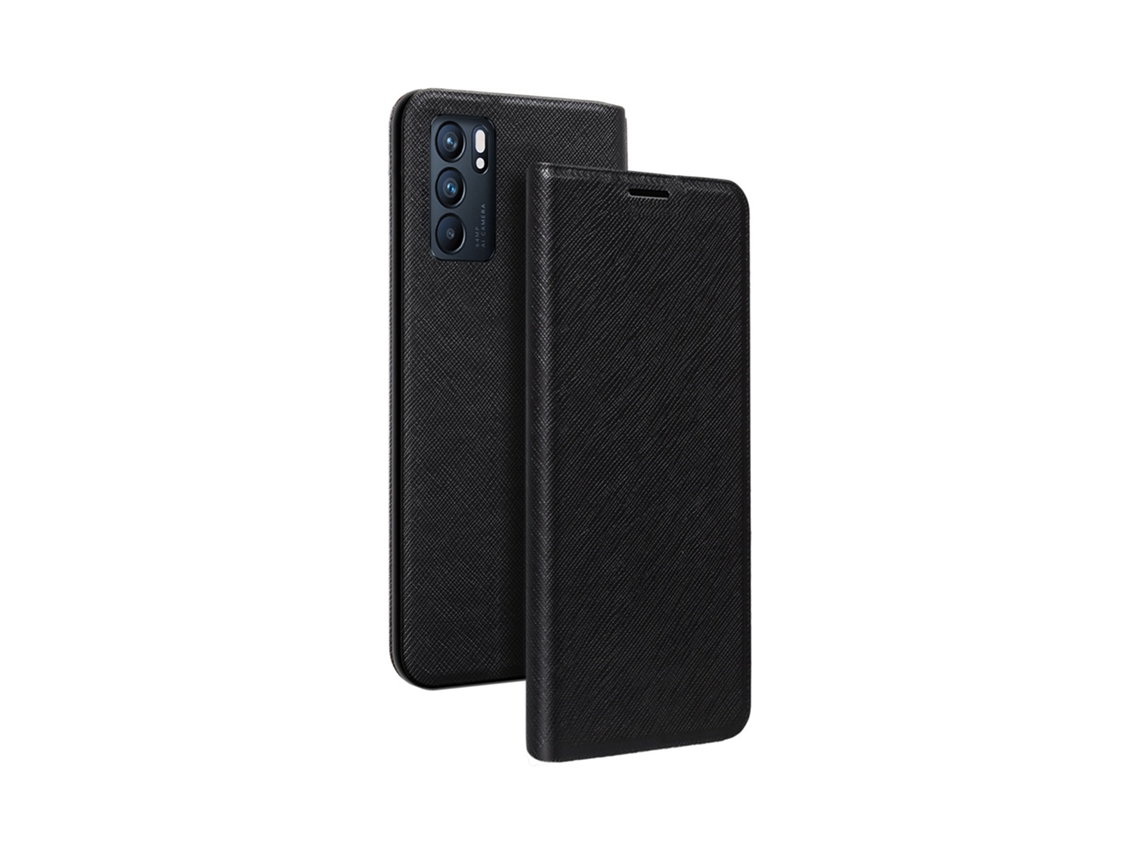 Capa Aba Proteção Completa para Oppo A16/A16S/A54S BIGBEN CONNECTED Plástico com Porta-Cartões Preto