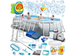 Piscina De Jardim Com Estrutura 503 X 274 X 122 Cm 21 Em 1 Intex 26796 Máquina De Bolhas Grátis
