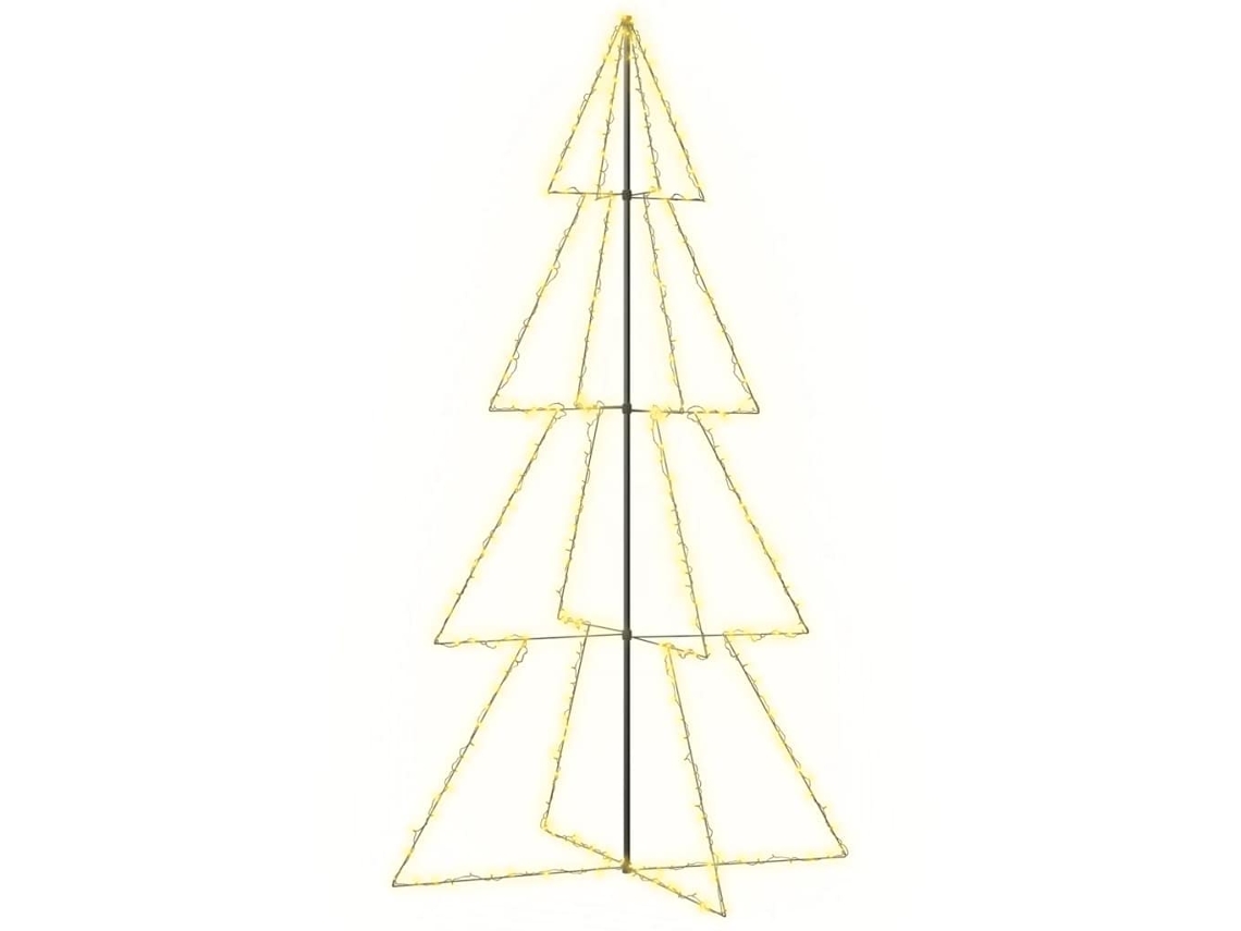 Árvore de natal em cone VIDAXL Branco Metal (143 x 250 cm)