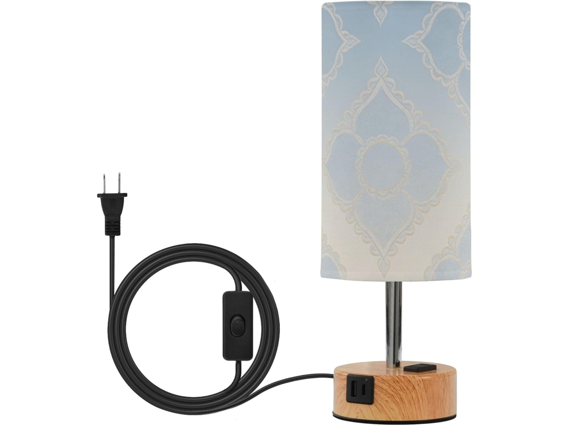 Luminária De Cabeceira Pequena Yuiboo Com Portas Usb C E A, Lâmpadas Incluídas