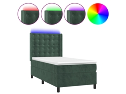 Box Spring Bed, Box Spring Beds Vidaxl Verde Veludo (80 X 200 Cm)