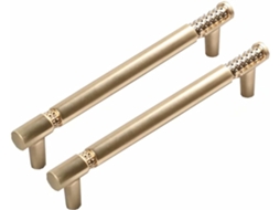Conjunto De 2 Puxadores Para Gavetas, Puxadores Para Armários E Portas De Cozinha, Acabamento Em Cobre Escovado, 128mm