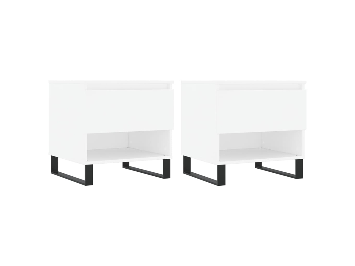 Conjunto de 2 Mesas de Centro Branco MAISON EXCLUSIVE 50x46x50 cm
