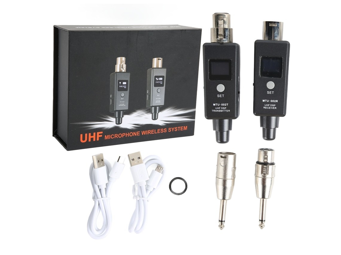 Sistema Transceptor Sem Fio Xlr Para Microfones Dinâmicos