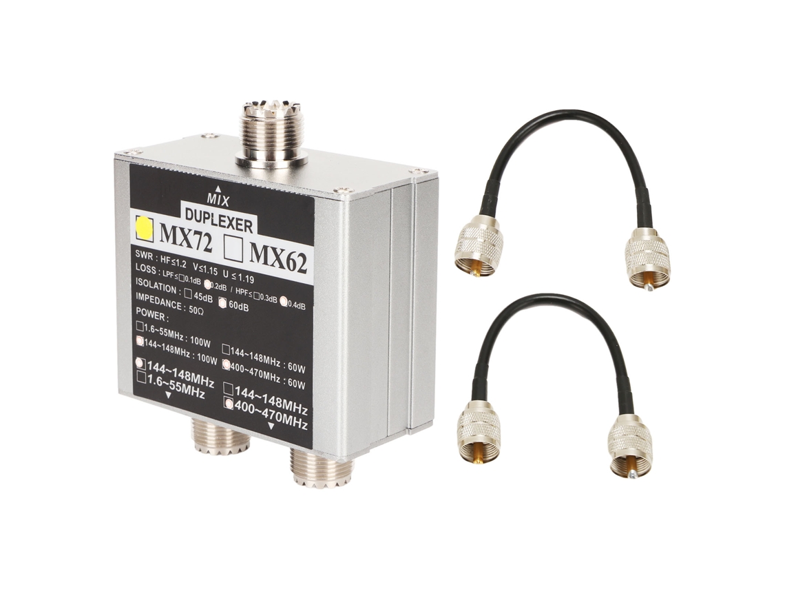 Combiner De Antena Mx72 Para Ham Vhf Uhf Multifrequência Duplexer Estação De Trânsito Para Uso Interno