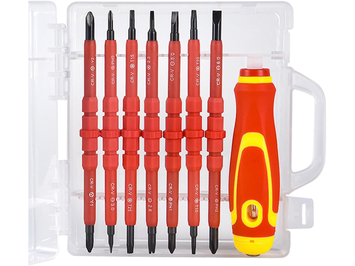 Conjunto De Chaves Fenda Isoladas 15 Em 1, Kit Precisão Para