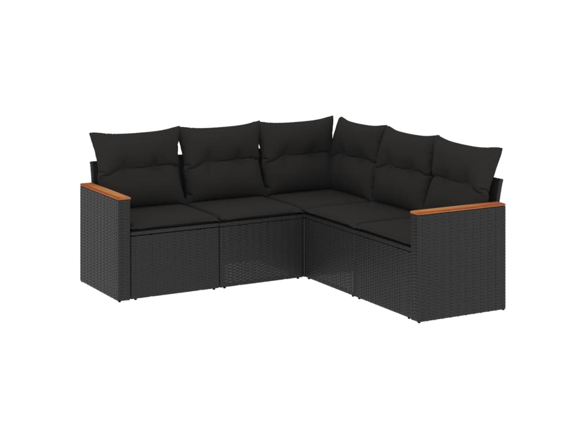 Garden Sofa Set, Garden Sofa Sets Vidaxl Preto Rattan / Vime (n/a)