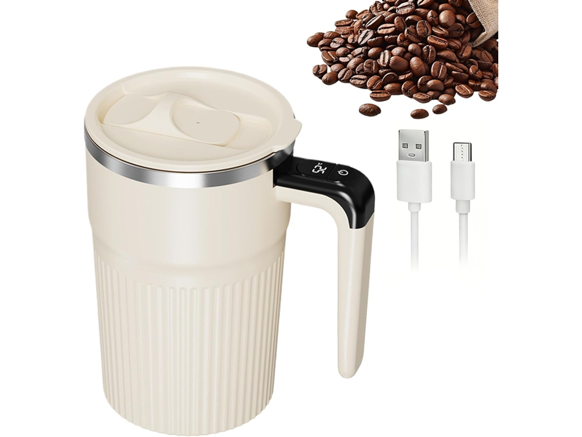 Caneca De Café Com Misturador Automático - 400 Ml - Com Visor