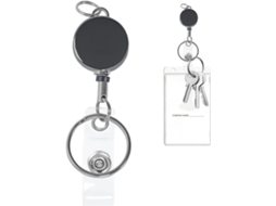 Cordão Retrátil Reforçado Crachás De Identificação, Chaveiro Retrátil Resistente Com Cordão Extensível De 30cm
