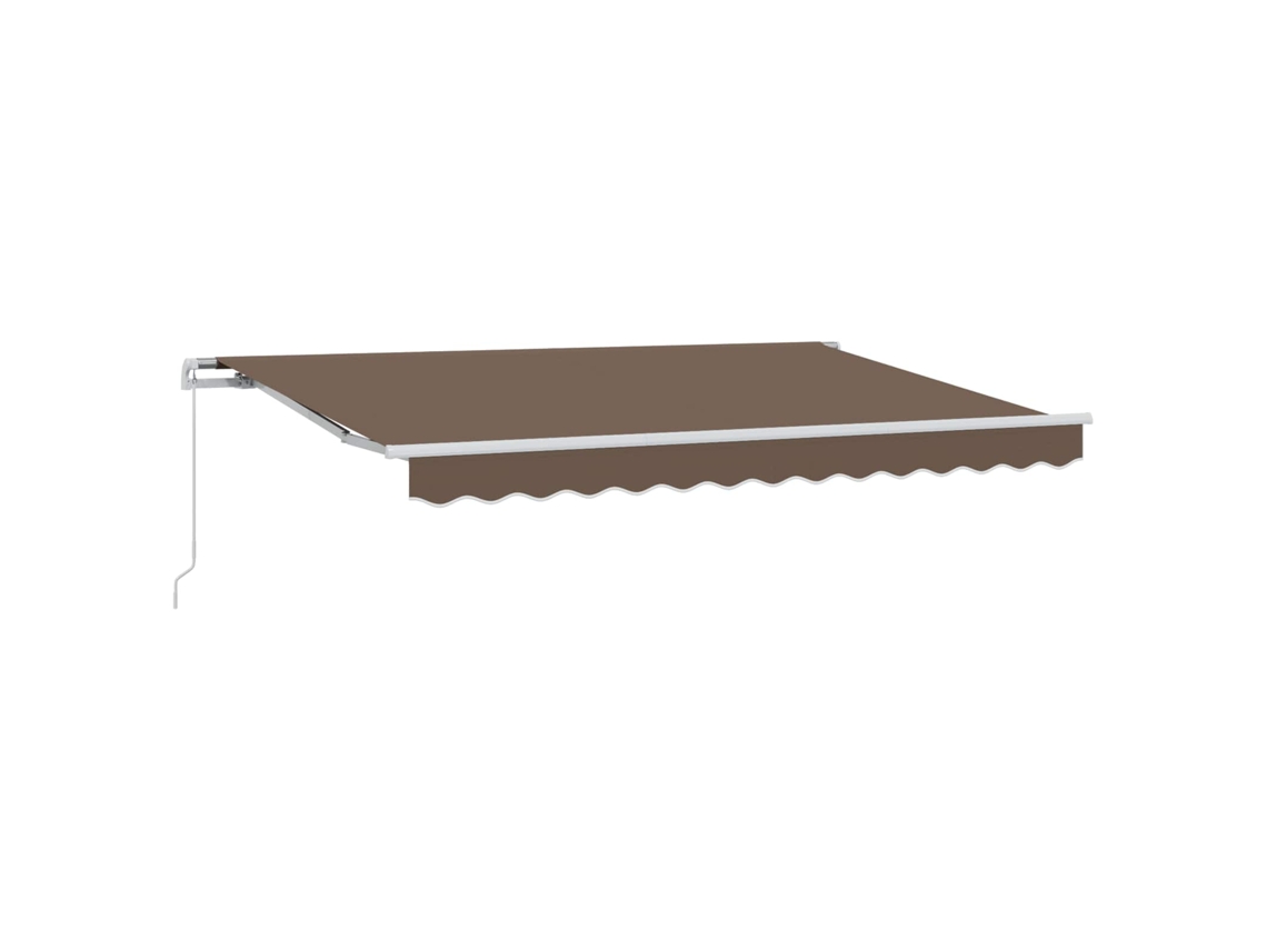 Vidaxl Toldo Retrátil Cinzento-acastanhado 4 X 2 M Tecido