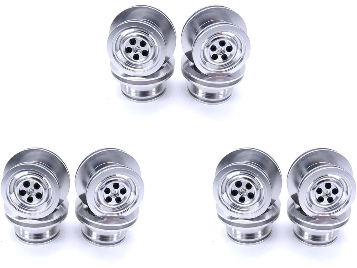 Conjunto de 12 Rodas Metálicas para Carros RC 1/12 SFUSHOS