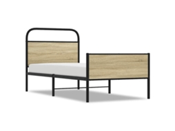 Bed Frame, Bed Frames Vidaxl Marrom Madeira Processada (80 X 200 Cm)