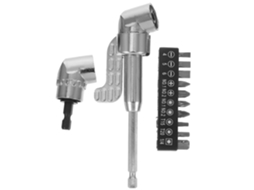 Adaptador De Ângulo 105° Para Furadeira, Conjunto 12 Peças Em Metal
