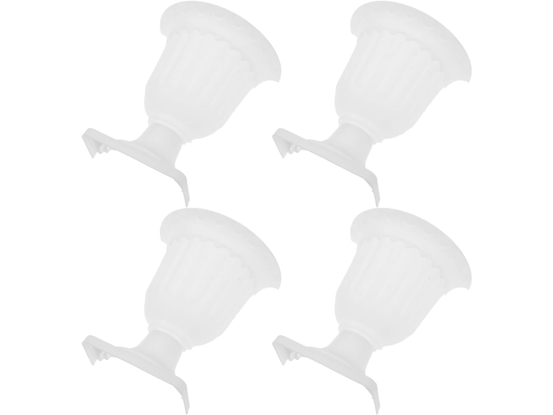 Mikikit 4 Vasos GOKOCO em Estilo Romano, Plástico Branco