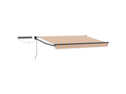 Vidaxl Toldo Retrátil Elétrico Azul E Laranja 3 X 2,5 M