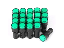 20pcs Luz Indicadora Led 12v Sinal De Alerta Emergência Verde