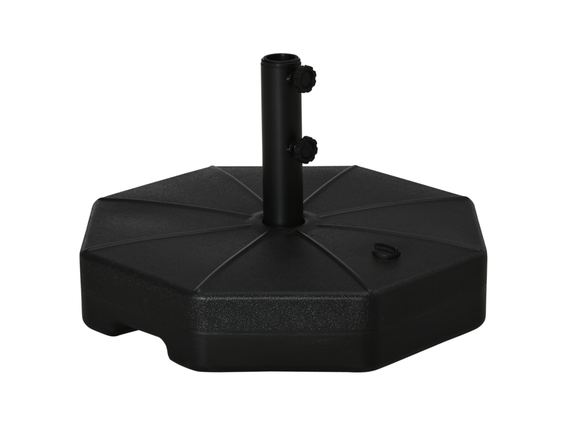 Base portatile per ombrellone ricaricabile per pali Ø3,8 cm e Ø4,8 cm nero ZENCORE SERVICES