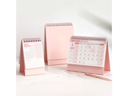 Calendário De Mesa, Simples, Elegante, Com Textura, Design Clássico, Multifuncional, Para Notas, 2022, Rosa, Grande, 2022, Simples, Pequeno