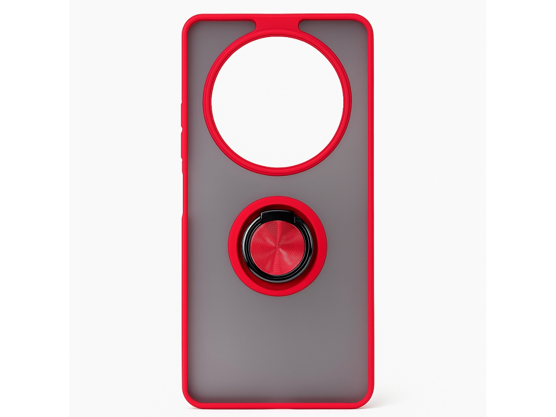Capa Skyhe Para Oppo Reno 12f Gel Bumper Ring Vermelho