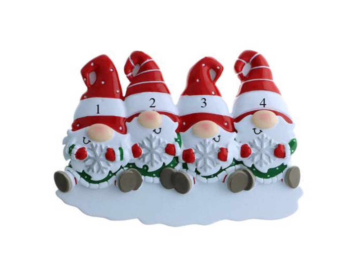 Laxiscreed Ornamento De Natal Personalizado Com Família De Anões E Nomes Em Resina
