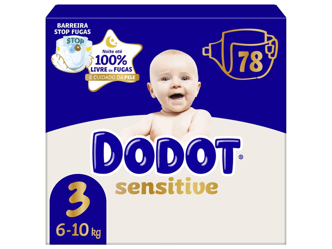 Fraldas Sensitive 6 10kg T3 Dodot