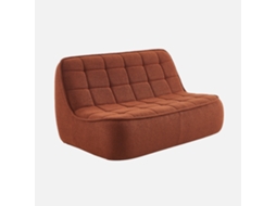 Sofá Modular Embalado A Vácuo Em Tecido Bouclé, 2 Lugares , Terracota