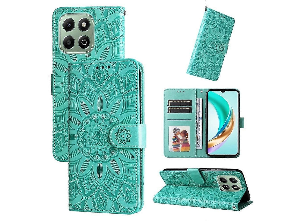 Capa De Celular De Couro Com Estampa De Girassol