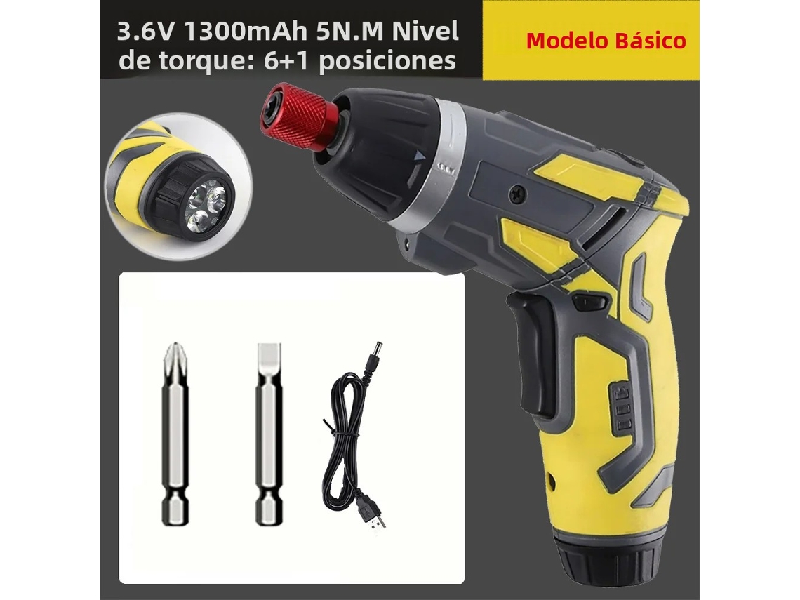 Conjunto de Parafusadeira Elétrica Recarregável Sem Fio 4,2 V MDUG (modelo D Básico)