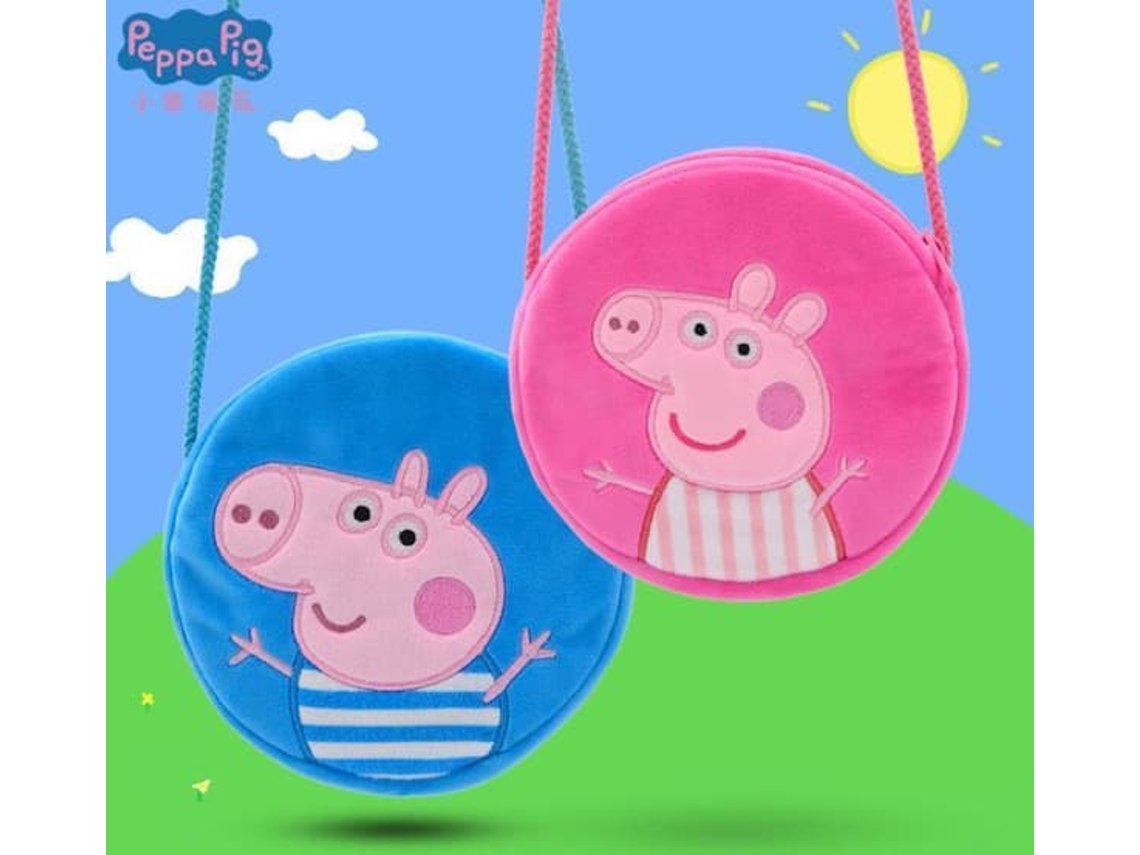 Bolsa de Ombro Pré, Escolar Greta Gris Peppa Pig George e BRILVIBERA