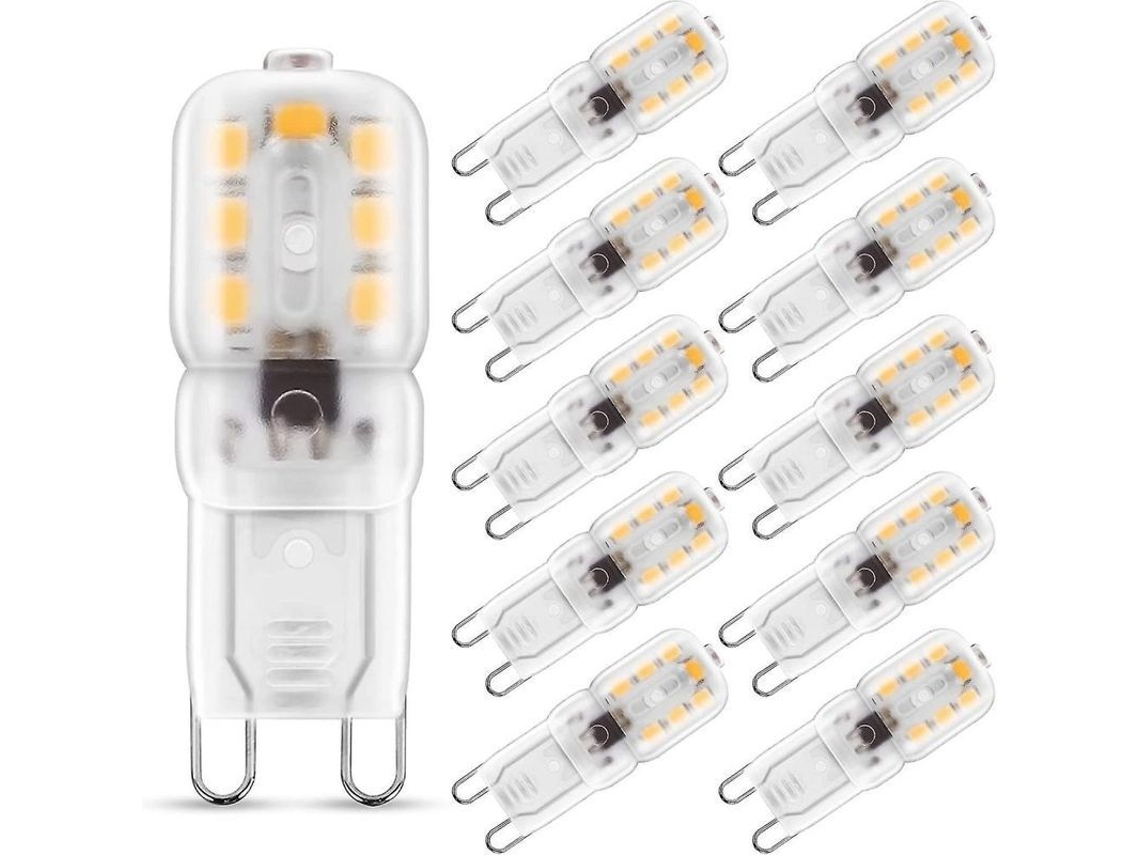 10pcs Lâmpada Led G9 2w Branco Quente 3000k 25w Equivalente 180lm 230v S/MARCA