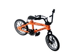 Bicicleta em Liga Metálica Mini, Bicicleta de Dedo Brinquedo YUYSAN 11x8cm Laranja