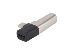 Aetheria adaptador de Áudio 2 em 1 Lightning para 3.5mm Fone de Ouvido e Carregamento Type c para Iphone