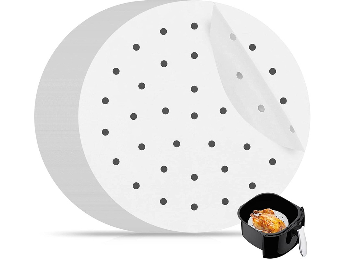 Forro Para Fritadeira A Ar De 20 Cm(8 Polegadas), Papel Manteiga, 100 S