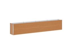 Conjunto 1 Cama De Jardim Vidaxl Castanho Aço (390 X 50 X 68 Cm)