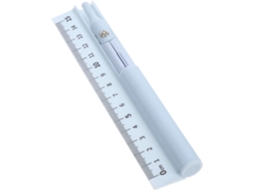 Caneta Compasso e Régua Doitool transparente em plástico, portátil e leve, ideal para estudantes e profissionais.