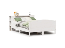 Bookcase Bed, Bookcase Beds Vidaxl Branco Madeira De Pinho (135 X 190 Cm)