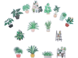 Gadpiparty Conjunto De 16 Ímãs Resina Para Geladeira, Em Formato De Plantas Decoração Delicada E Fácil Instalar Para