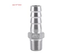 Conector Rosca Macho Inox Barb 1/4"x12mm