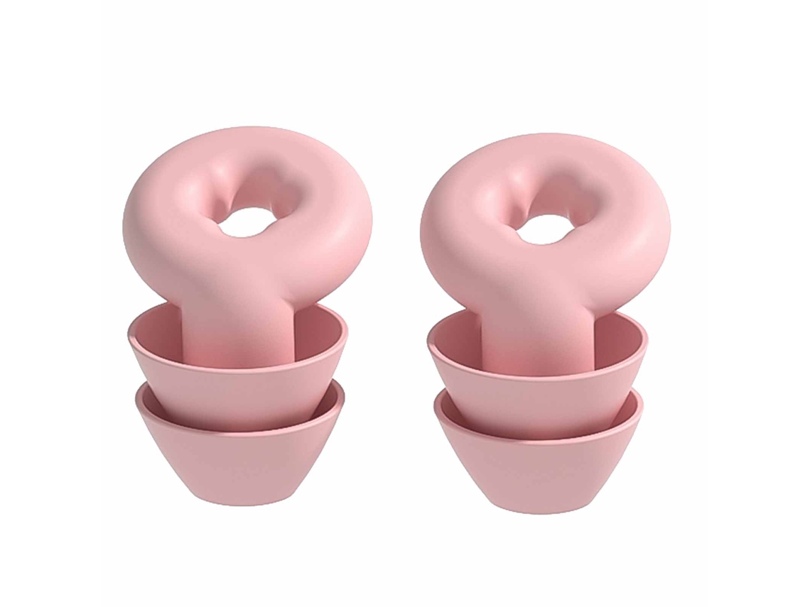 Conchas Ouvido Cancelamento Ruído Reutilizáveis Silicone Macio Sono Nadar Rosa