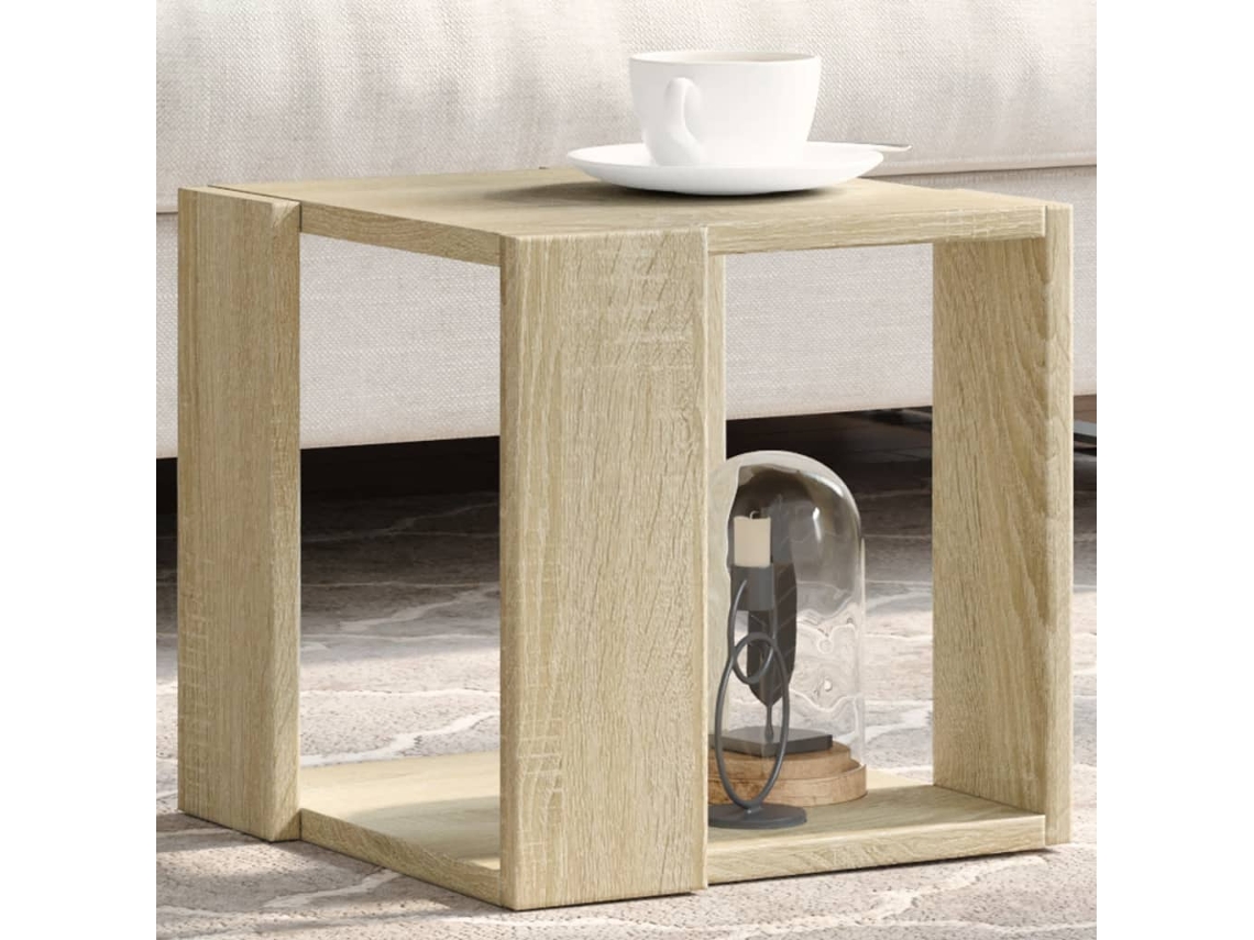 Mesa De Centro 32x32x30 Cm Derivados De Madeira Carvalho Sonoma Lovely Home