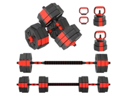 6-in-1 Hantelset Kurzhantel Set Kurzhanteln Langhanteln Verstellbar 30 Kg Für Krafttraining Zuhause