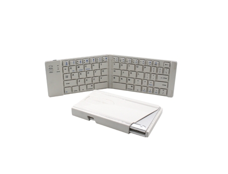 Teclado Dobrável CROSSMANXI-STORE Sem Fio Bluetooth Branco (Inglês)