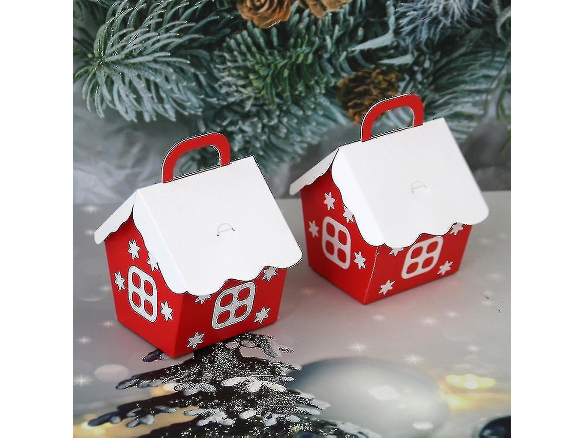 Sacola De Presente Em Formato De Casinha De Natal Para Decoração De Festas Aquaforge